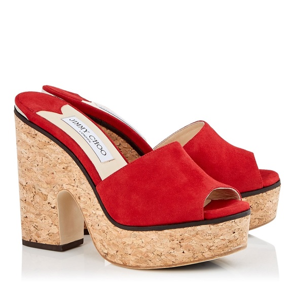 Jimmy Choo Platform Cork Heels - Picture 1 of 2
